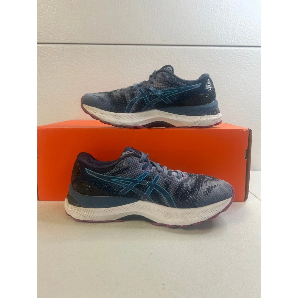 Asics Gel-Nimbus 23 Blue Grey Women Size 6.5 Wide #2982